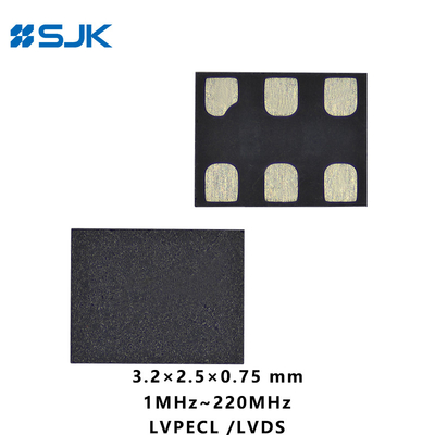 kupować SMD 3225 Rozmiar programowalny MEMS LVPECL Oscylator różniczkowy z 6Padami Wsparcie 1-220MHz 2.25-3.63V produkcja online